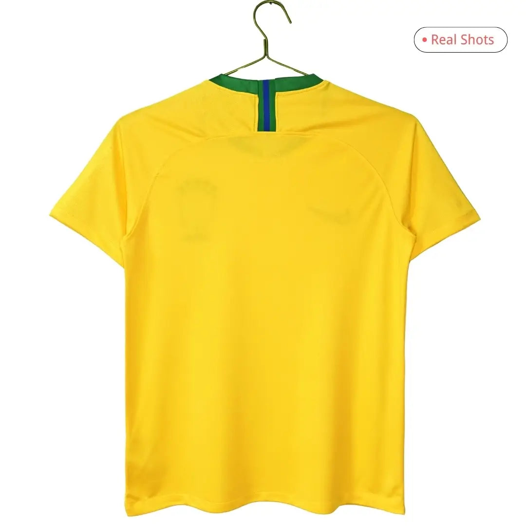 Camiseta de fútbol retro local de Brasil 2018
