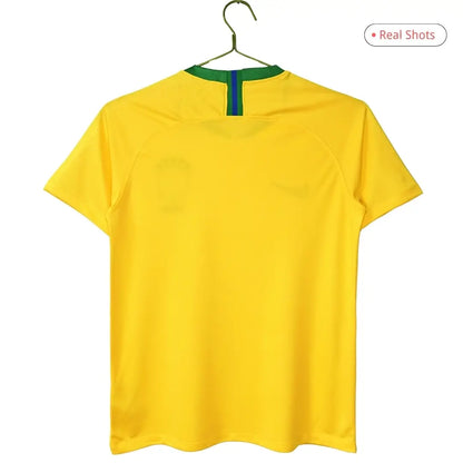 Camiseta de fútbol retro local de Brasil 2018