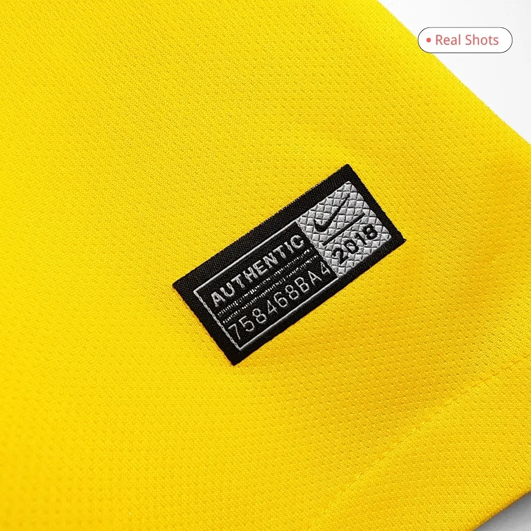 Camiseta de fútbol retro local de Brasil 2018