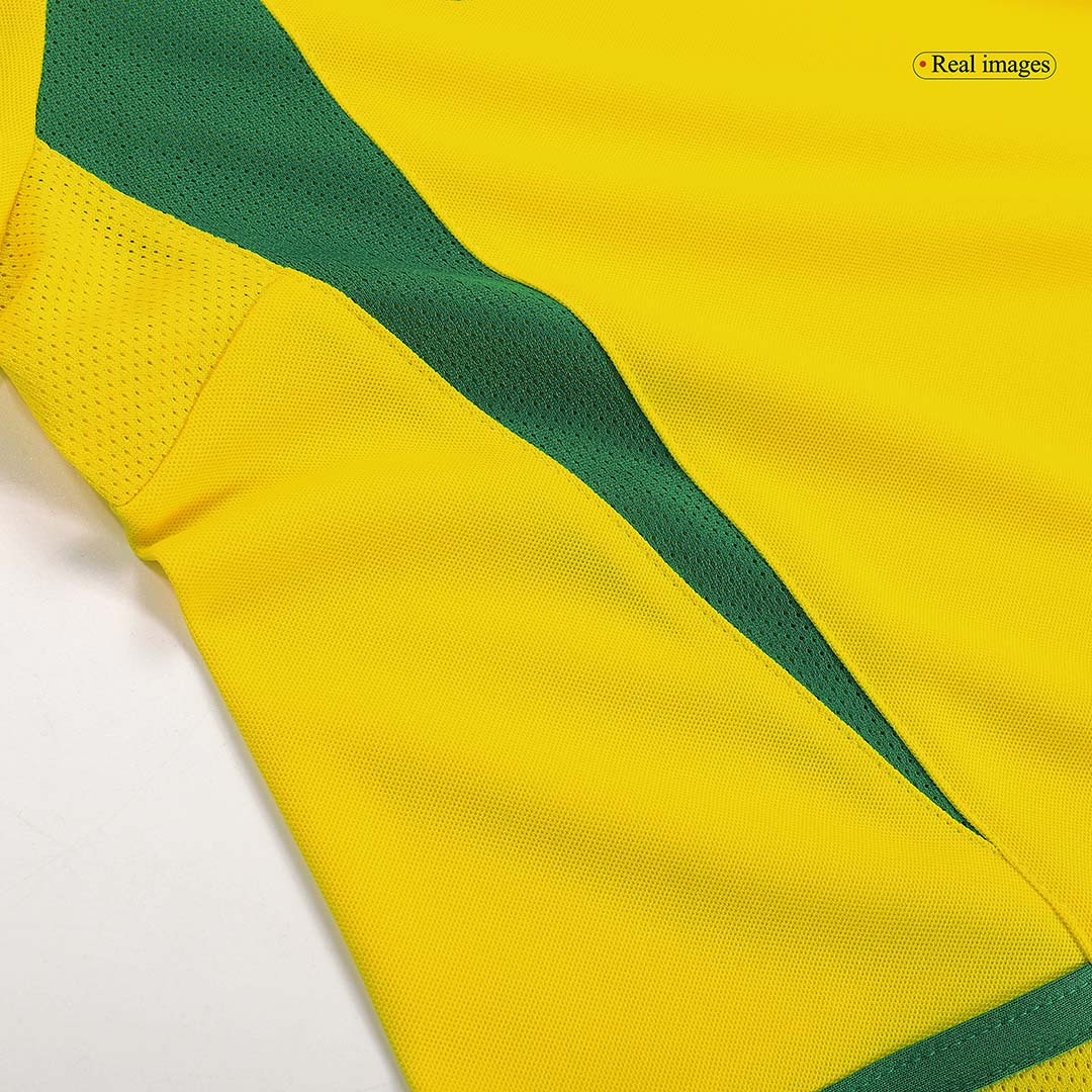 Camiseta retro de fútbol de local de Brasil 2002/03, con el número 9 de Ronaldo.