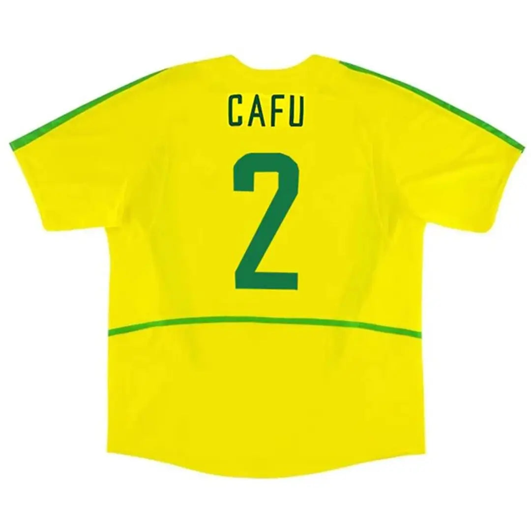 Camiseta retro de fútbol de la CAFU #2 Brasil 2002/03 (local)