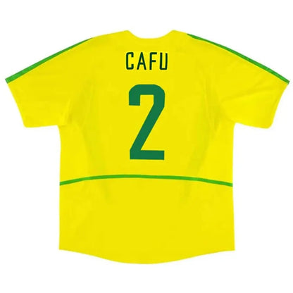 Camiseta retro de fútbol de la CAFU #2 Brasil 2002/03 (local)