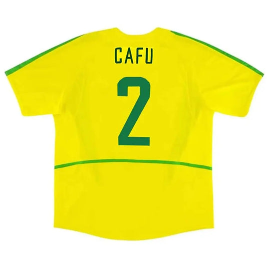 Camiseta retro de fútbol de la CAFU #2 Brasil 2002/03 (local)