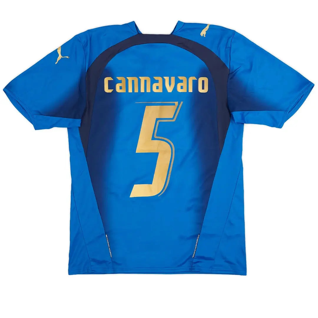 Camiseta de fútbol retro local de CANNAVARO #5 Italia 2006