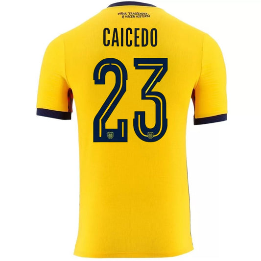 Caicedo #23 Ecuador Home Football Jersey World Cup 2026