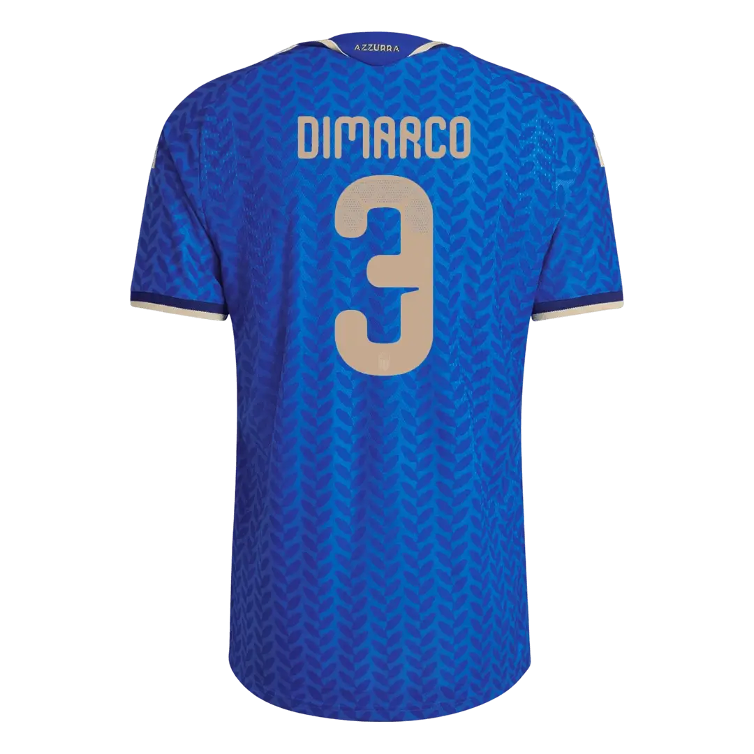 Camiseta de fútbol de la selección italiana DIMARCO #3 versión jugador, Copa del Mundo 2026