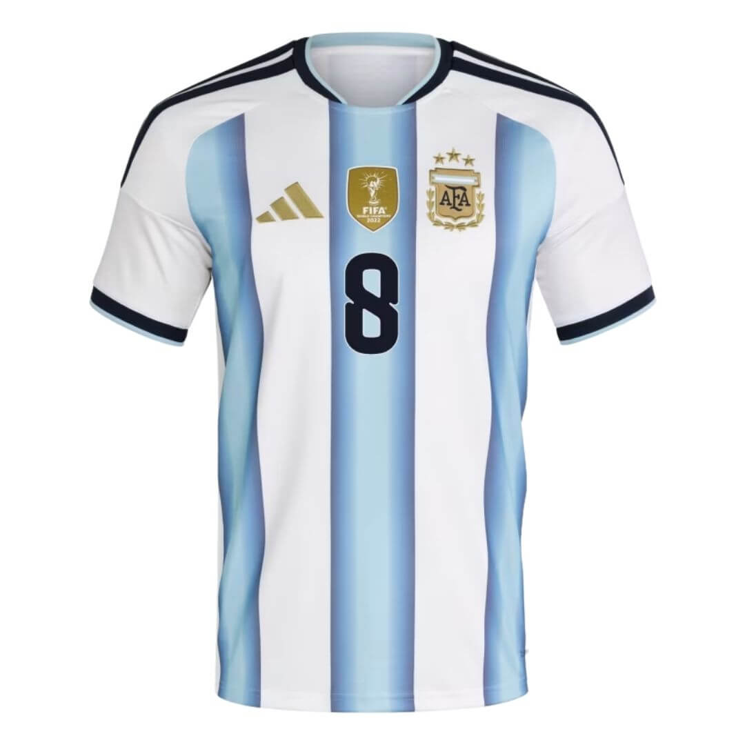 E. FERNÁNDEZ #8 Argentina Camiseta de fútbol local Copa Mundial 2026