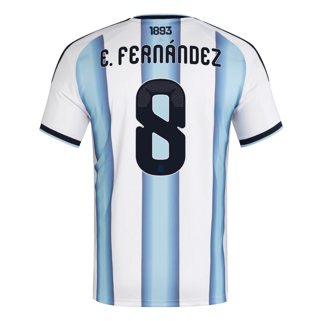 E. FERNÁNDEZ #8 Argentina Camiseta de fútbol local Copa Mundial 2026