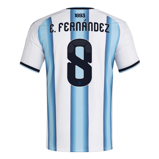 E. FERNÁNDEZ #8 Argentine Player Version Maillot Domicile Coupe du Monde 2026