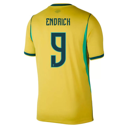 Endrick #9 Camiseta de Fútbol de Brasil Local Mundial 2026