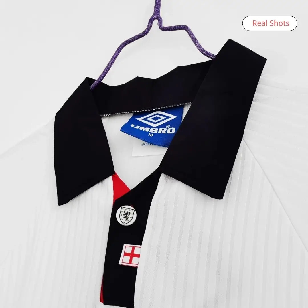 Camiseta Retro de Fútbol Beckham #7 Inglaterra 1998 Manga Larga Local