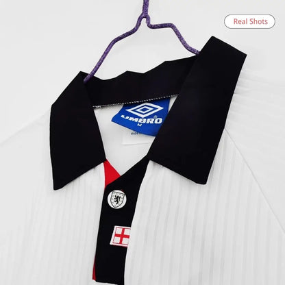 Camiseta Retro de Fútbol Beckham #7 Inglaterra 1998 Manga Larga Local