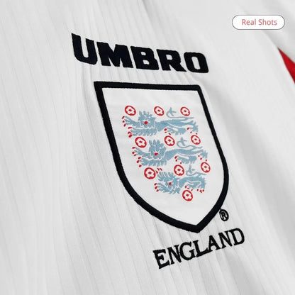 Camiseta Retro de Fútbol Beckham #7 Inglaterra 1998 Manga Larga Local
