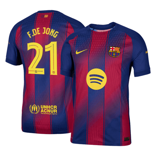 Maillot domicile joueur du FC Barcelone 2025/26 - F.DE JONG n°21 - Ligue des Champions