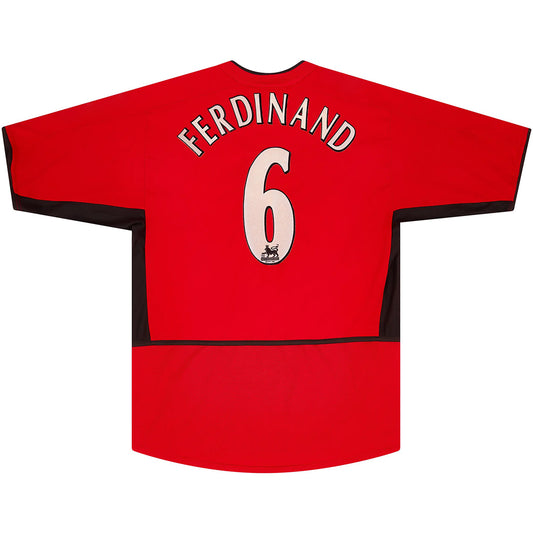 Maillot de foot domicile Ferdinand #6 Rétro Manchester United 2002/04
