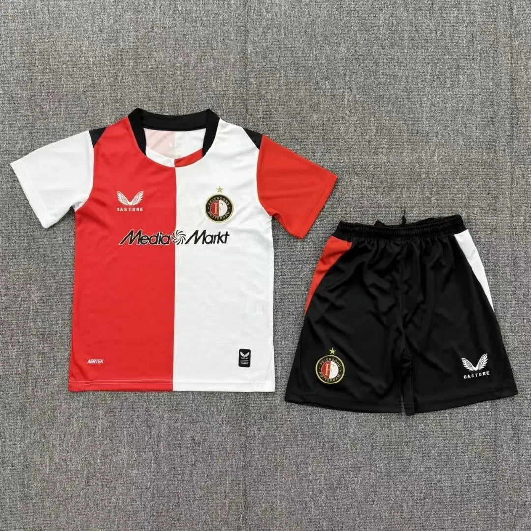 Equipación de fútbol de local para niños Feyenoord de Róterdam - Camiseta+Pantalones cortos 2026/27