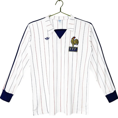 Camiseta Retro de Fútbol de Francia 1980/1984 Manga Larga Local
