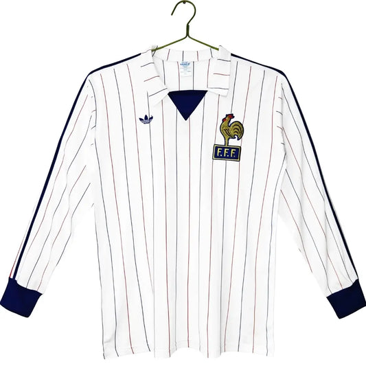Maillot de football rétro domicile à manches longues France 1980/1984