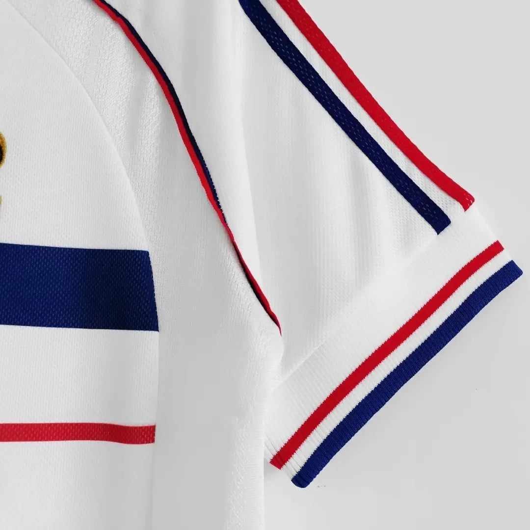 Camiseta de fútbol retro de visitante de Francia 1998