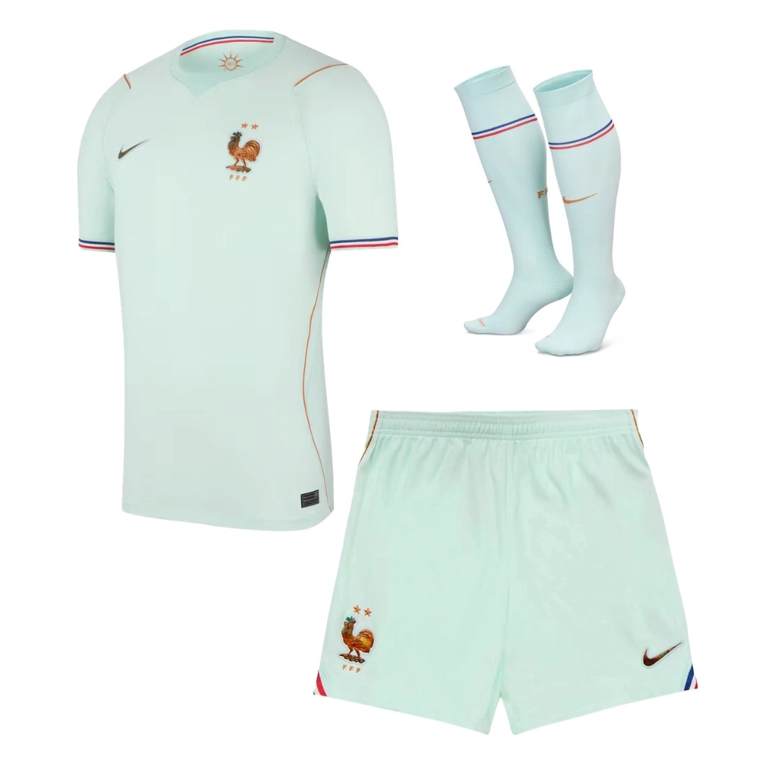 Kit completo de fútbol de visitante de Francia - Camiseta + Pantalones cortos + Calcetines 2026