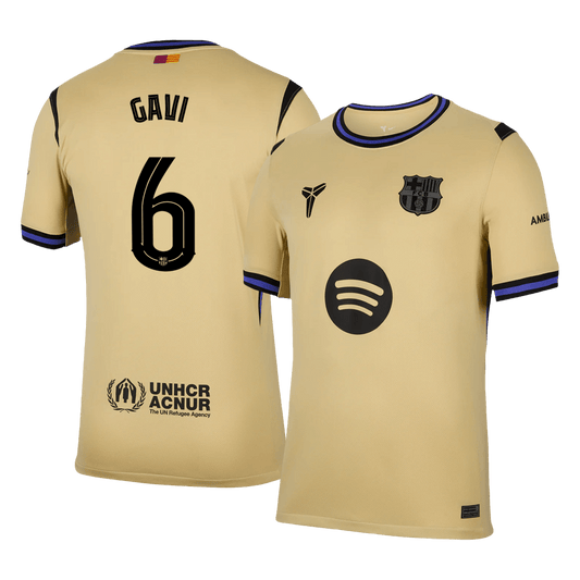 Camiseta de visitante del FC Barcelona GAVI #6 2025/26 - Champions League