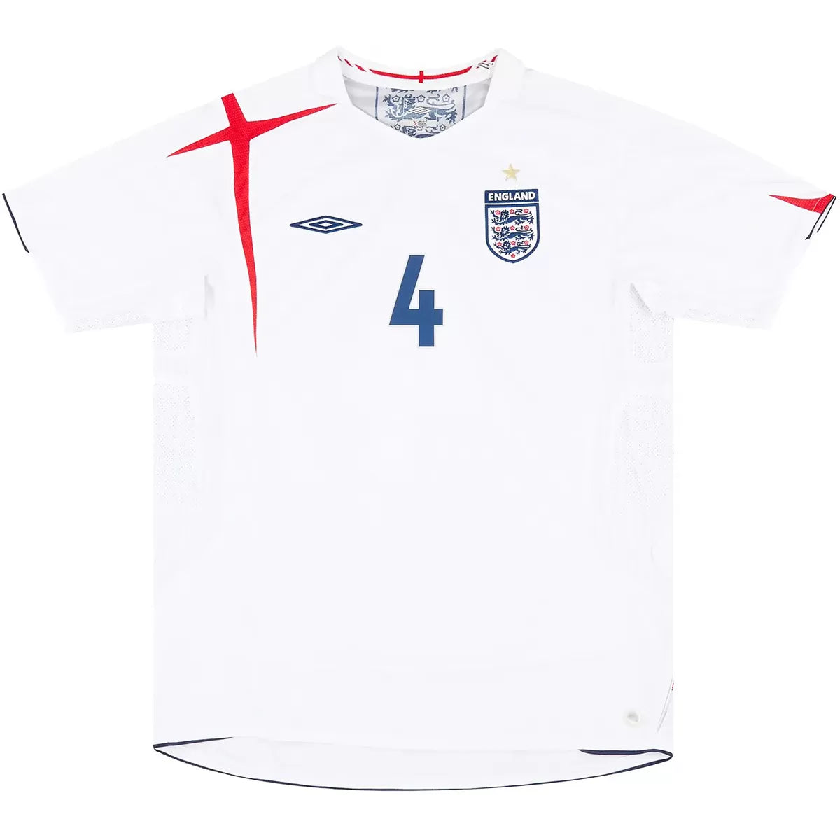Camiseta de fútbol retro de Inglaterra 2006 de local de Gerrard #4