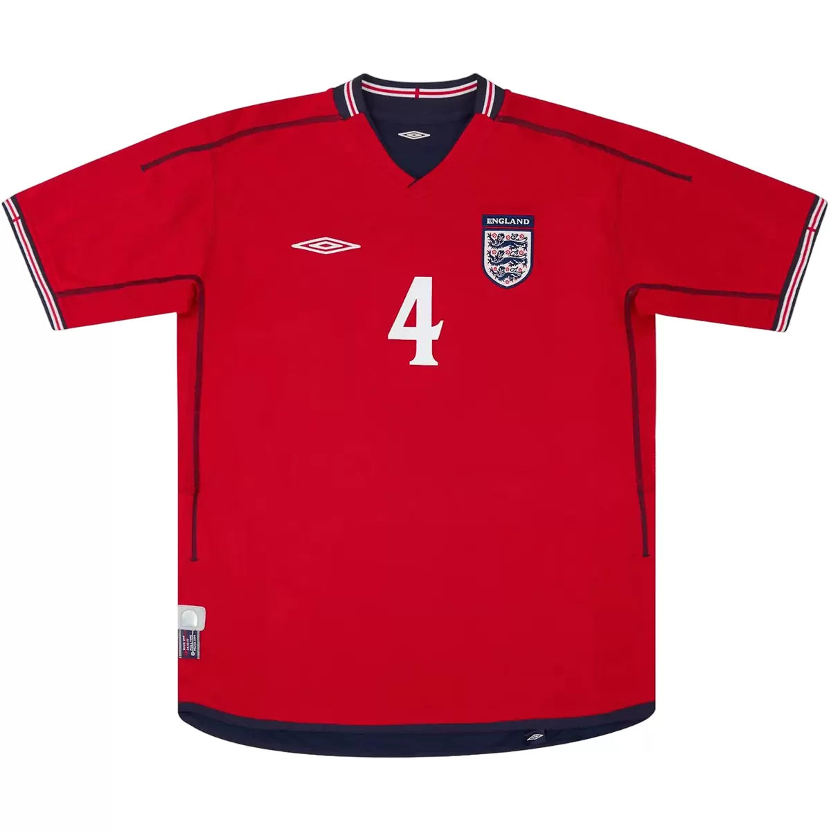 Camiseta de fútbol retro Gerrard #4 de visitante de Inglaterra Copa del Mundo 2002