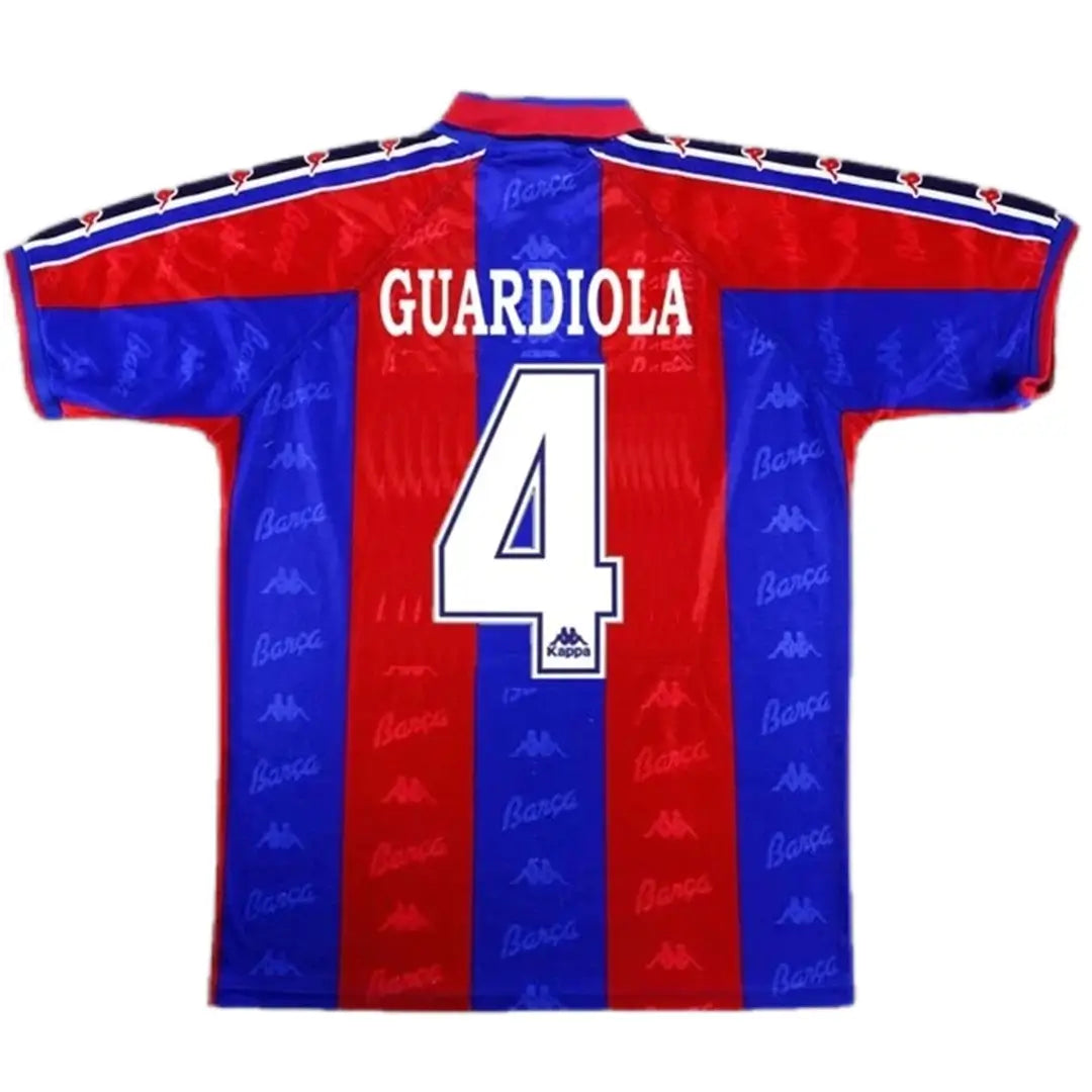 Camiseta de fútbol retro de Guardiola #4 del Barcelona 1996/97