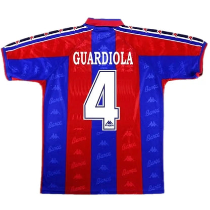 Camiseta de fútbol retro de Guardiola #4 del Barcelona 1996/97