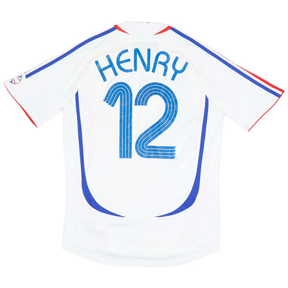 Camiseta de fútbol retro de visitante de HENRY #12 Francia 2006