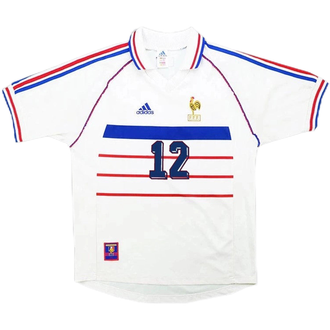 Camiseta de fútbol retro de visitante de HENRY #12 Francia 1998