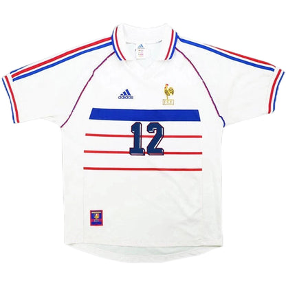 Camiseta de fútbol retro de visitante de HENRY #12 Francia 1998