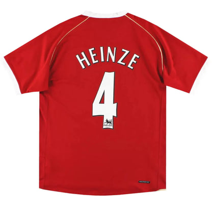 Camiseta de fútbol retro local Heinze #4 del Manchester United 2006/07