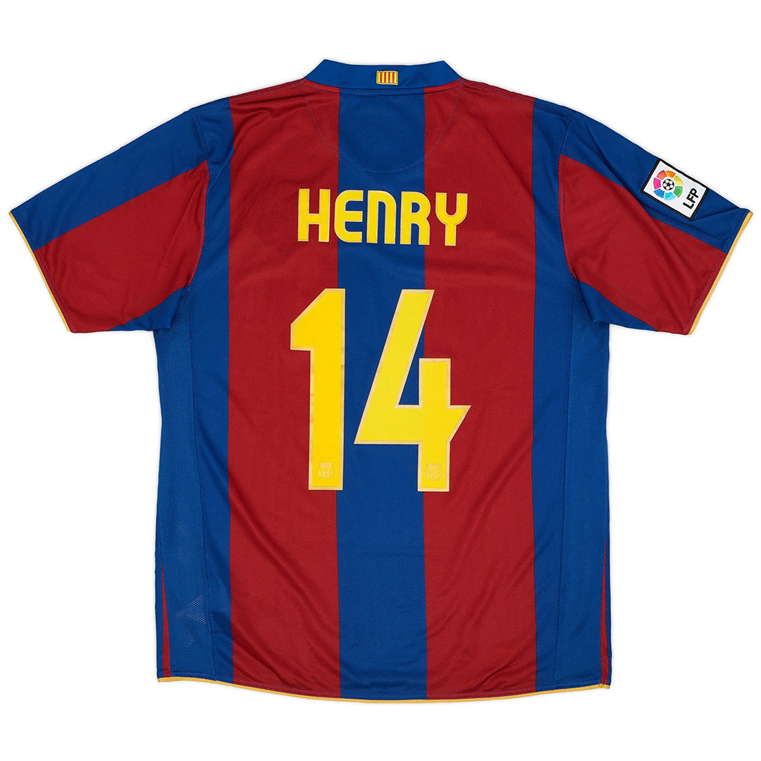 Camiseta de fútbol retro de Henry #14 del Barcelona 2007/08 local