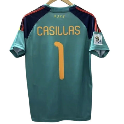 IKER #1 España 2010 Camiseta Retro de Fútbol de Portero