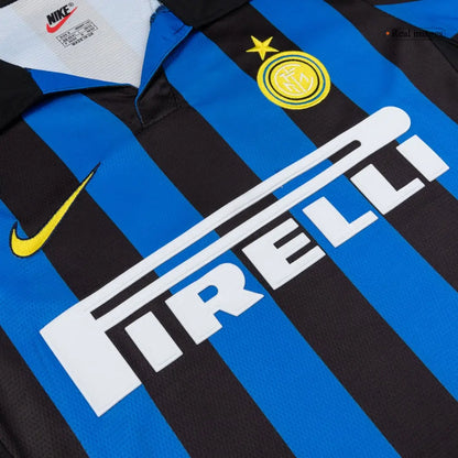 Camiseta de fútbol retro local del Inter de Milán 1998/99