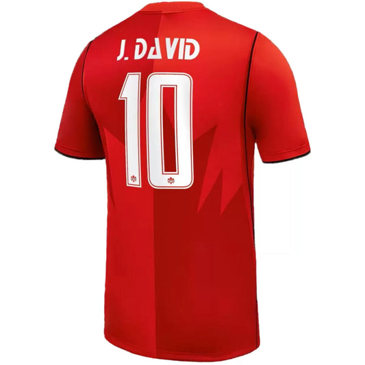 Maillot de football J. DAVID #10 domicile Canada Coupe du Monde 2026