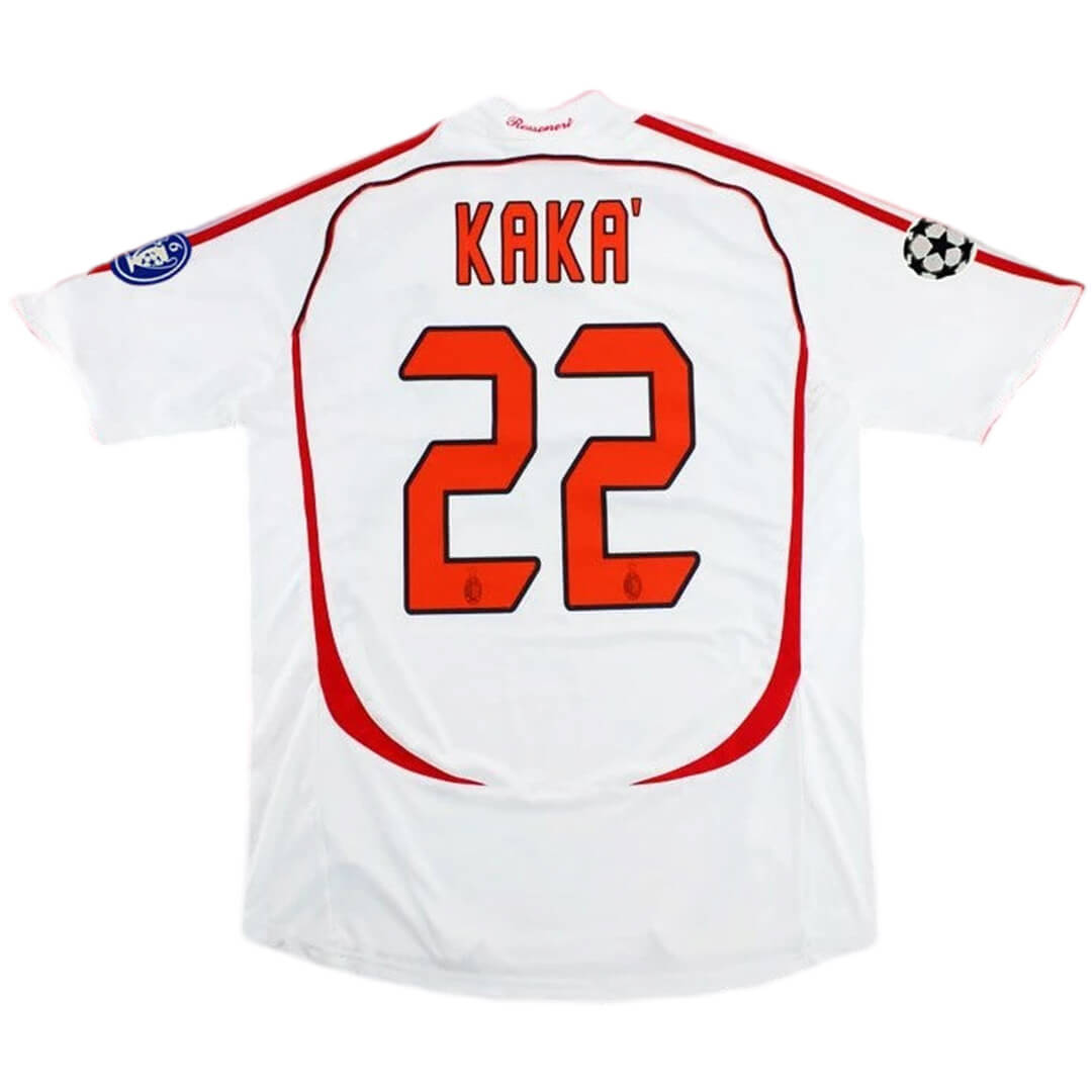 Camiseta retro de visitante del AC Milan 2006/07 de Kaká, número 22 - Champions League