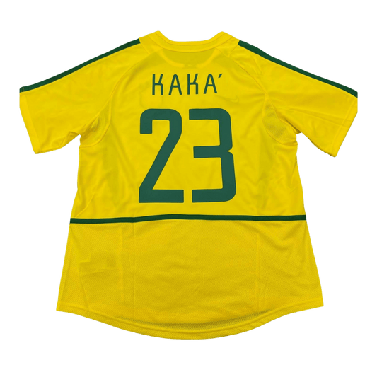 Maillot de football rétro domicile KAKA' n° 23 Brésil 2002/03
