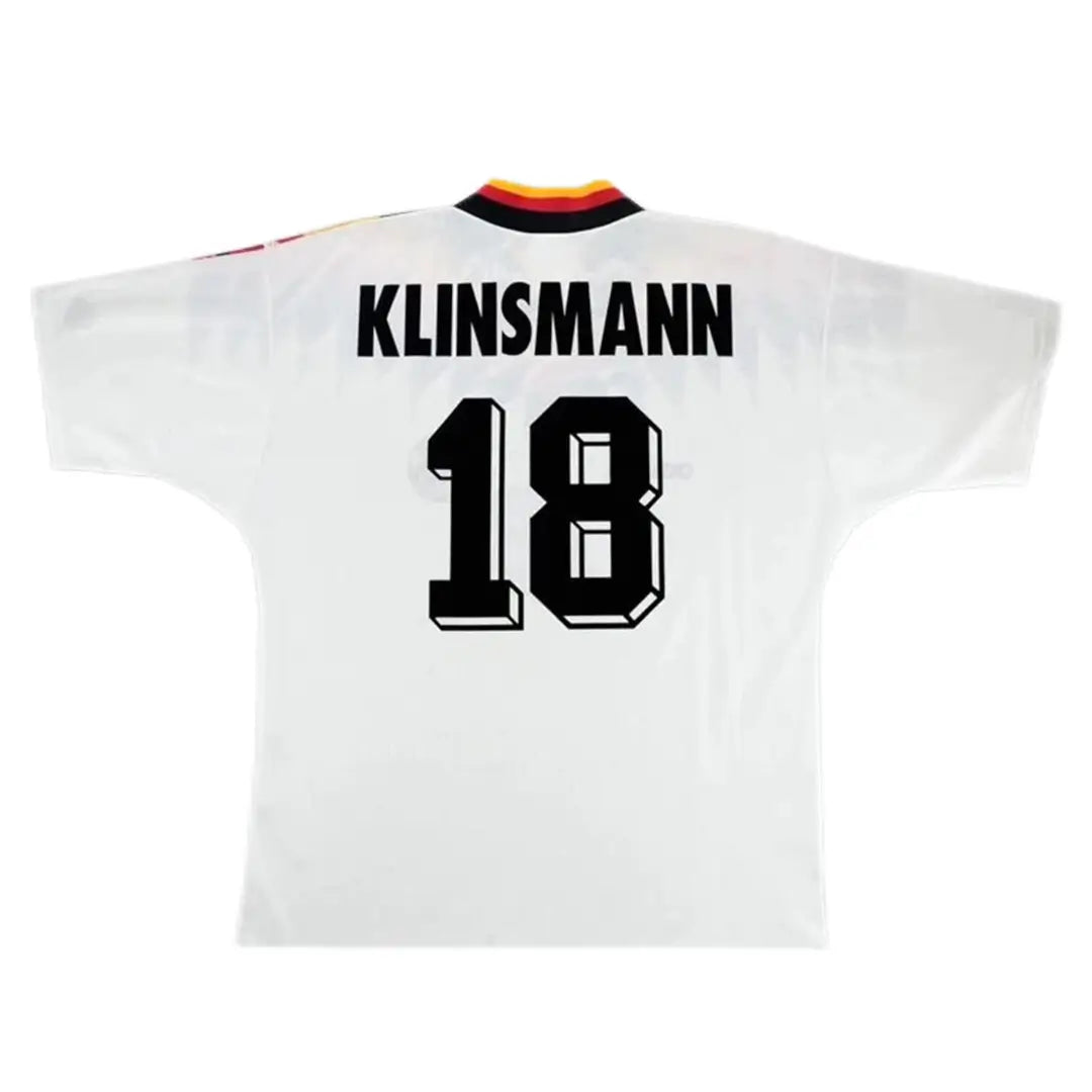 Camiseta de fútbol retro local de KLINSMANN #18 Alemania 1994