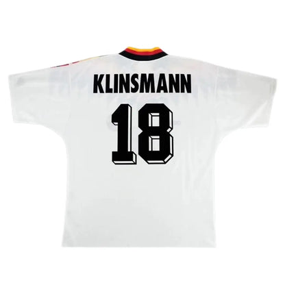 Camiseta de fútbol retro local de KLINSMANN #18 Alemania 1994