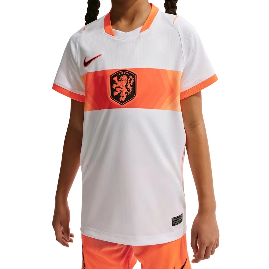 Conjunto de camiseta de fútbol de visitante de Países Bajos para niños Mundial 2026