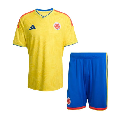 Conjunto de fútbol de Colombia para niños, local, Copa Mundial 2026 - Camiseta + Pantalón corto