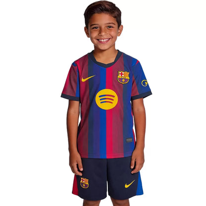 Conjunto de fútbol de casa del Barcelona para niños 2026/27 - Camiseta+Pantalones cortos