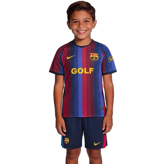 Kinder FC Barcelona x Golf Wang Heimtrikot-Set 2026/27 – Trikot + Shorts