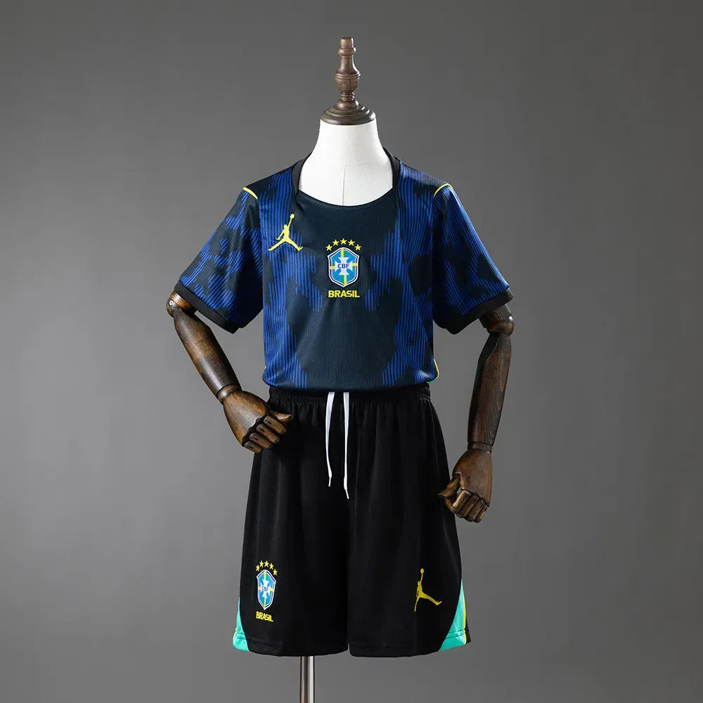 Equipación de Fútbol para Niño de Brasil Visitante Mundial 2026 - Camiseta + Pantalones Cortos