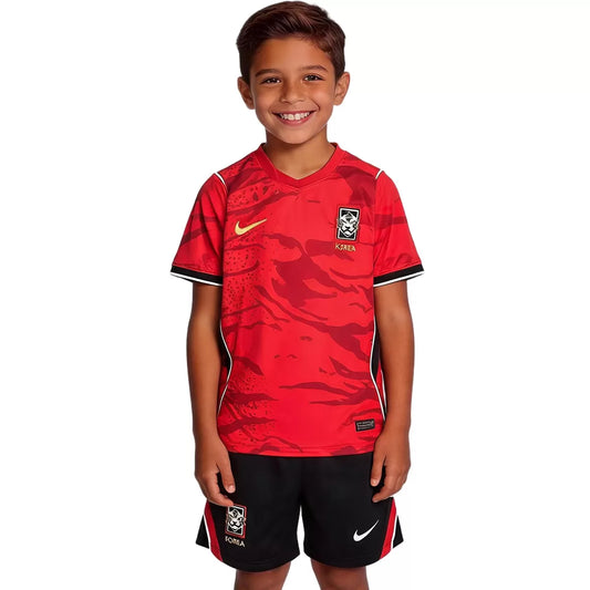 Kit de football domicile Corée du Sud enfant Coupe du Monde 2026 - Maillot+Short