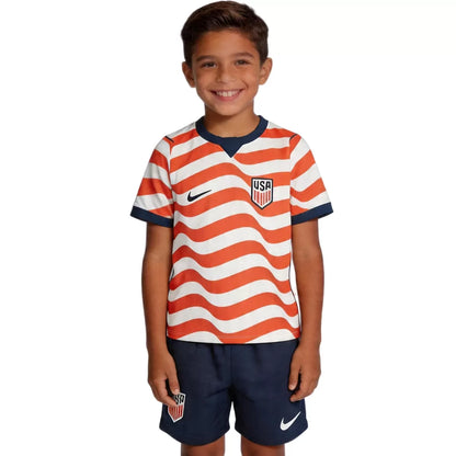 Equipación de Fútbol para Niños de la Selección Masculina de EE. UU. (Camiseta+Pantalón Corto) 2026