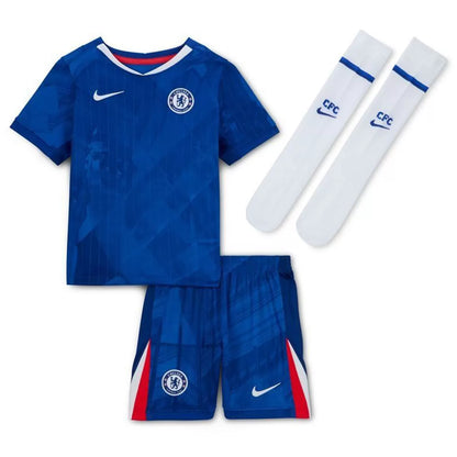 Conjunto completo de local del Chelsea para niños 2025/26
