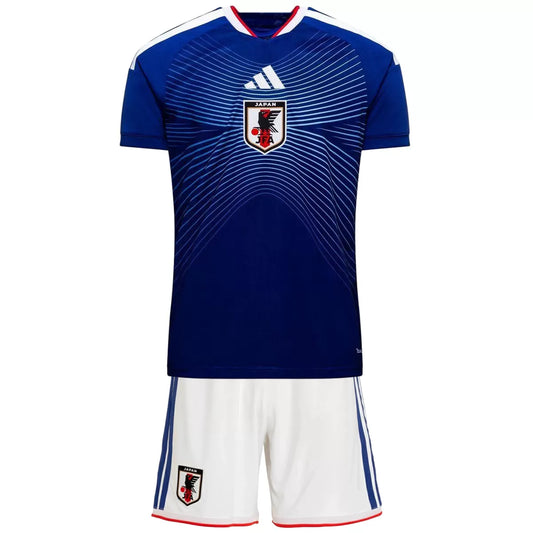 Kid's Japan Home Soccer Kit 2026 World Cup - Jersey+Shorts